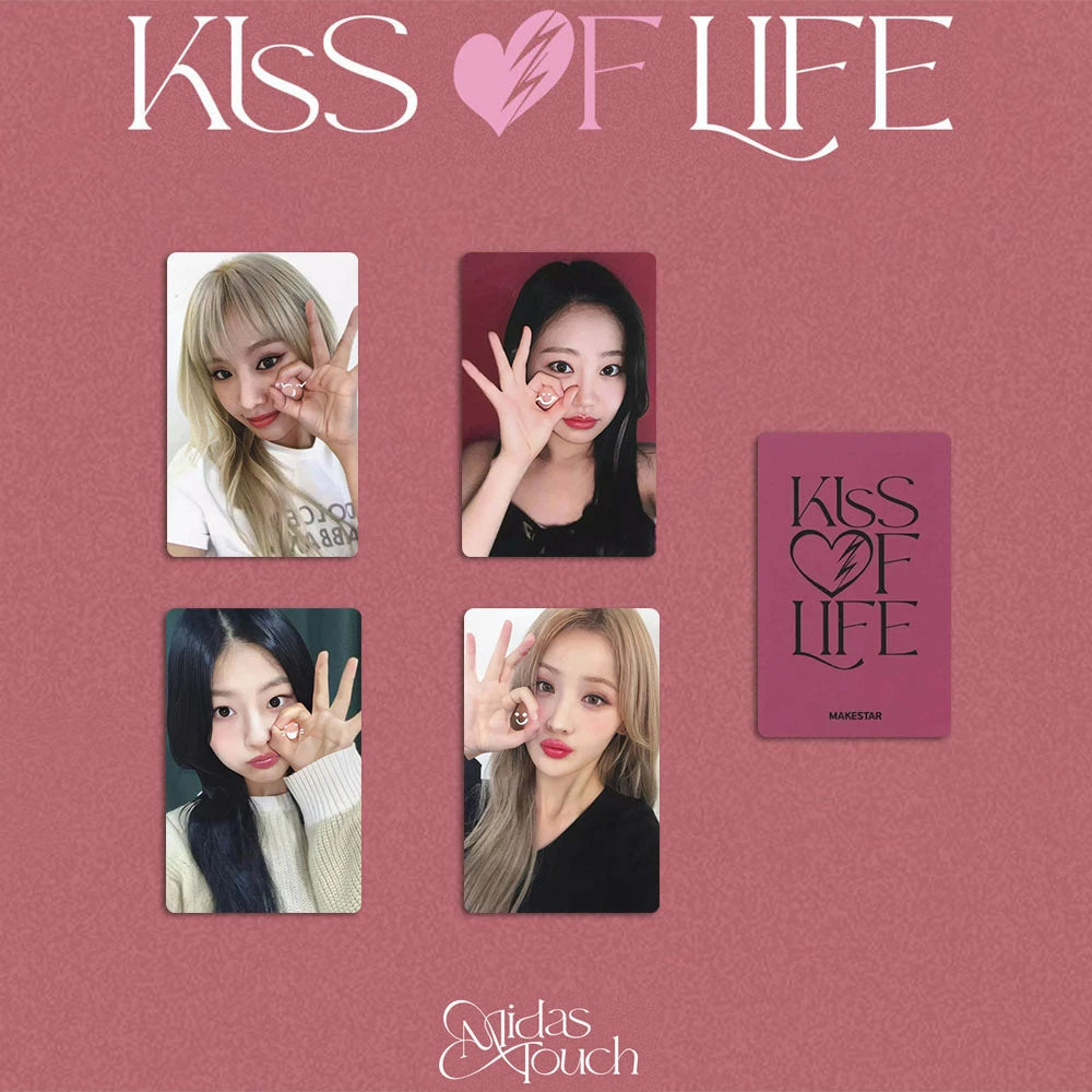 4Pcs/Set KPOP KISS OF LIFE Photocards Midas Touch Album Postcard JULIE NATTY BELLE HANEUL Double-Sided Lomo Cards KIOF Fans Gift SS69 8.69 CALL / 5.4x8.5cm