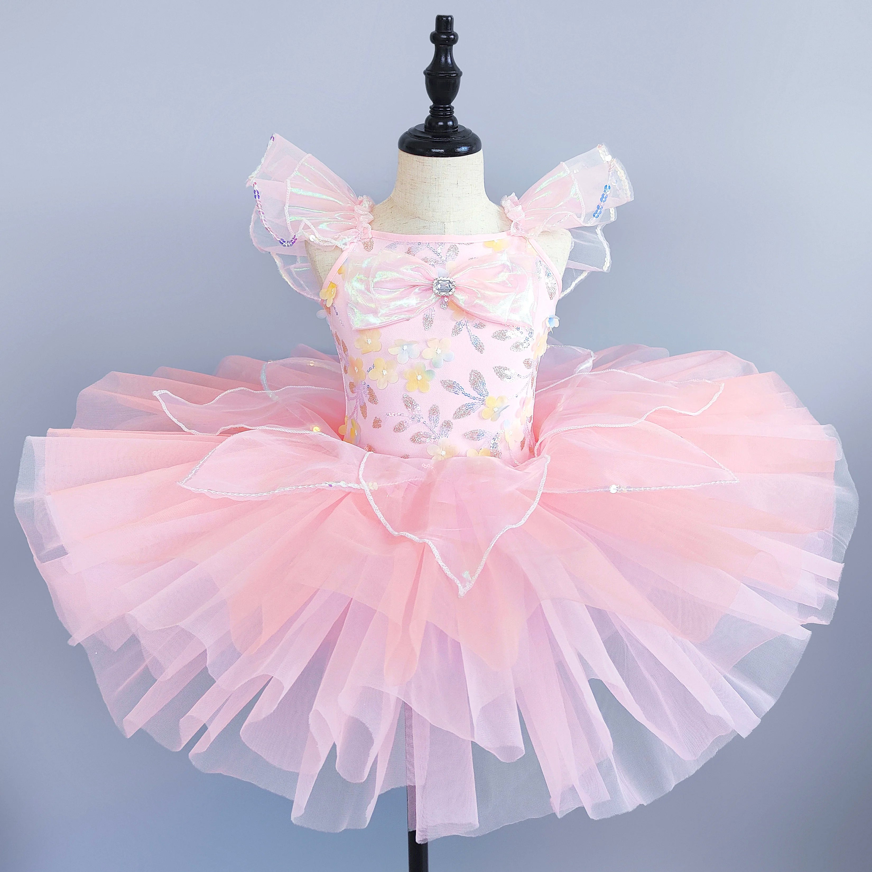 Girls Ballet Tutu Dress for Kids Princess Performance Fairy Costume