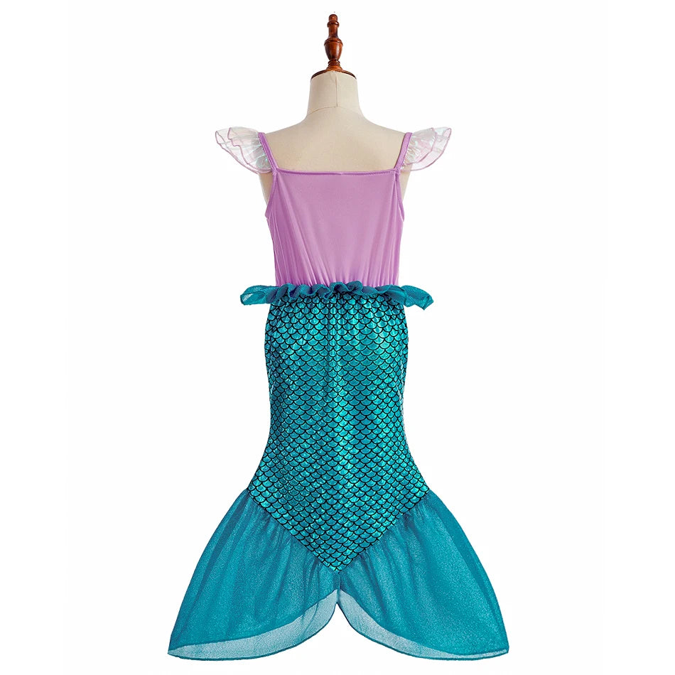 Girls Princess Cosplay Costume Dress - Flower Print
