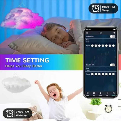 39.3inch 3D Thunder Cloud LED Ambient Light Remote and APP Control DIY Color Changing Light lamp for Game Room Party Club