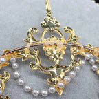 Angel Virgin Mary Baroque Gold Halo Goddess Headpiece Lolita Vintage KC Headband Tiara Headwear Accessories