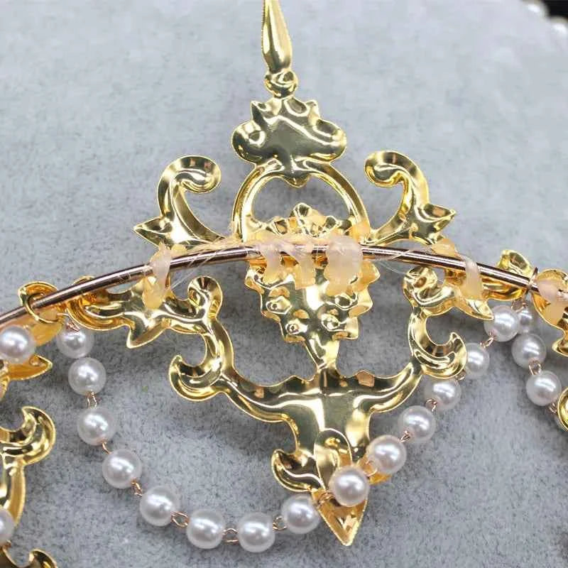 Angel Virgin Mary Baroque Gold Halo Goddess Headpiece Lolita Vintage KC Headband Tiara Headwear Accessories
