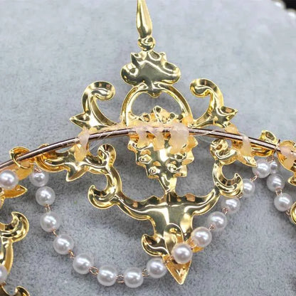 Angel Virgin Mary Baroque Gold Halo Goddess Headpiece Lolita Vintage KC Headband Tiara Headwear Accessories