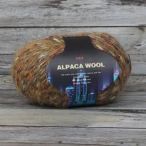 Nine-colored Bird, Seven-colored Alpaca Wool Self-knitting Scarf, Yarn Ball, Handmade Knitting, DIY Medium-thick Sweater and Coa SS69 12.69 12