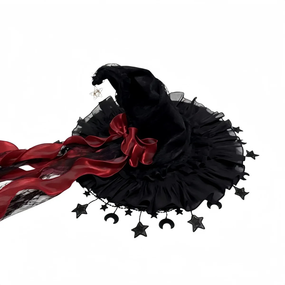 Fashion Halloween Witch Hat Gothic Dark Wizard Cap Lolita Cosplay Accessories Costume Headwear Party Photo Prop Festival Gift