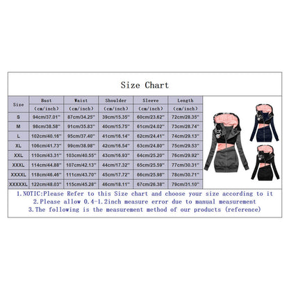 ISHOWTIENDA Women's Plus Size Zipper Hooded Sweatshirt Long Sleeve Jacket