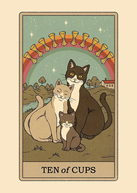 Vintage Cat Card Art Poster Canvas Printing Fashion House Home Furnishings Rural Villas Decoration Aesthetics Natural Canvas Art SS69 21.69 50X70cm Unframed / 12