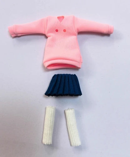 Handmade 1/12 Classic Japanese Anime DAN DA DAN Cosplay Momo Pink Hoodie Blue Pleated Skirt Set Fit 6" SHF Action Figure Body SS69 36.69 three-piece set / no head body