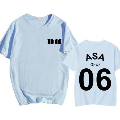 BABYMONSTER Kpop Band T-shirt ASA 06 Tees Short Sleeve Cotton Comfortable Tee-shirt Summer Casual Women/Men Tshirts Streetwear SS69