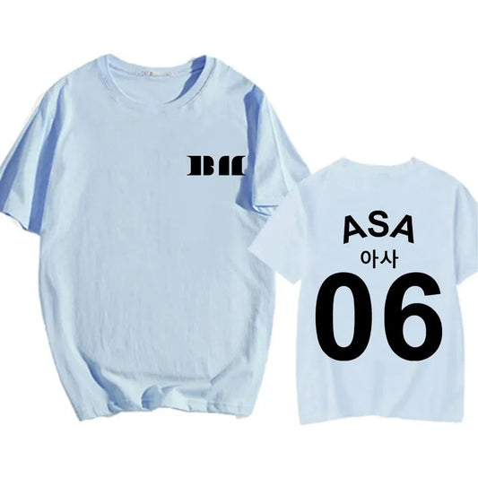BABYMONSTER Kpop Band T-shirt ASA 06 Tees Short Sleeve Cotton Comfortable Tee-shirt Summer Casual Women/Men Tshirts Streetwear SS69
