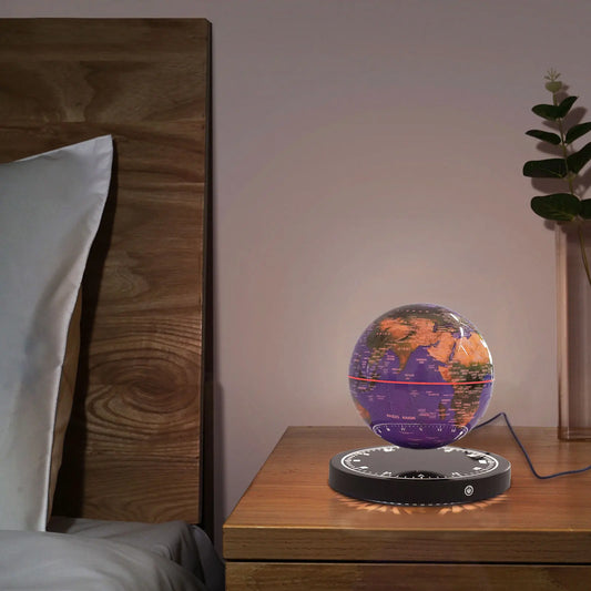 SS69 6-Inch Magnetic Levitating World Globe with RGB Lights for Office Decor