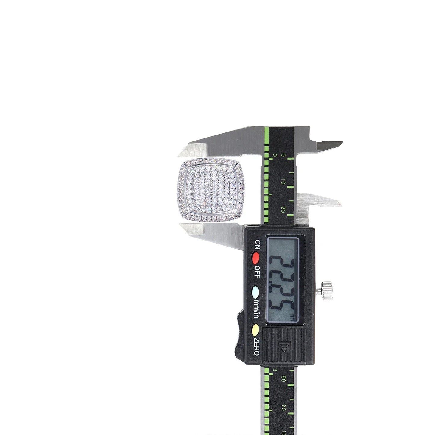 JIUZUAN Full Moissanite Ring Round Pave 925 Silver 18K Gold Plated Hip Hop Style Jewelry Gift Comes with GRA Certificate SS69