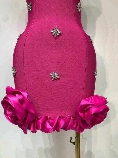 Women Sexy Square Collar Sparkly Rhinestone Bodycon Mini Bandage Dress Celebrate Evening Party Elegant Luxury Birthday Dress