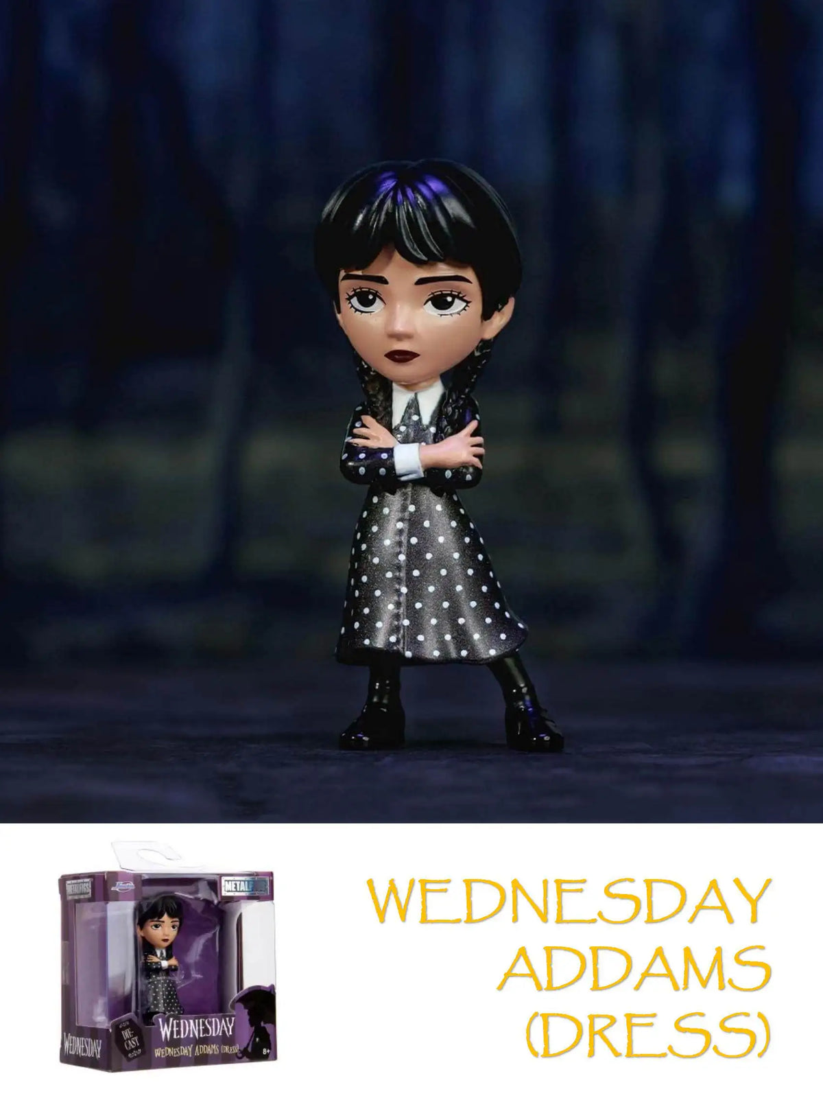 Jada Anime Figures Wednesday The Addams Family Thing Enid Sinclair Metalfigs Metal Model Toy Collection Ornament Boy Girls Gifts