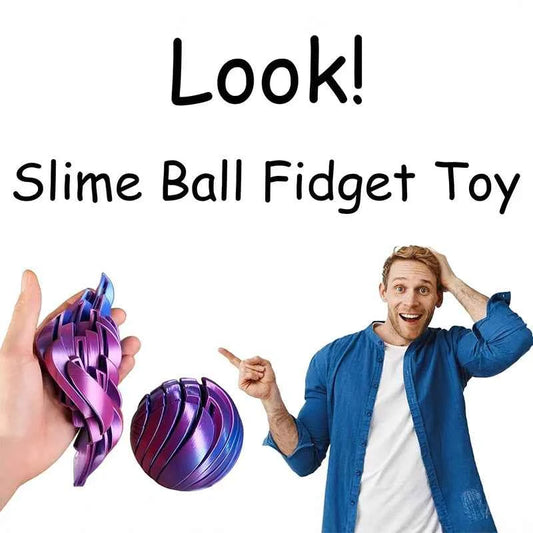 【MQ124】Slime Ball Fidget Toy 3D Printed Twistsphere Fidget Toy Gear Liquid Flow Ball With Rotating Design Anxiety Relief Toys