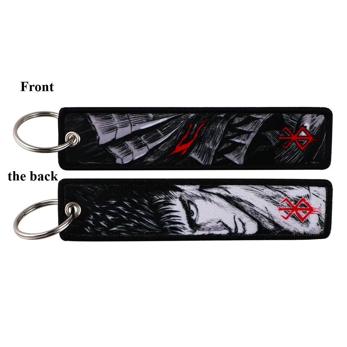 Sword Wind Legend Anime JOJO Wonderful Adventure Weaving Mark Keychain Sword Wind Legend Decorative Chain Fabric Key Pendant