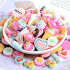 20 Pcs Candy Cake Material Kit 3D Resin Flat Cabochons Embellishment Apple Diy Wedding Hairpin Accessories Scrapbook Craft G10 - SS69