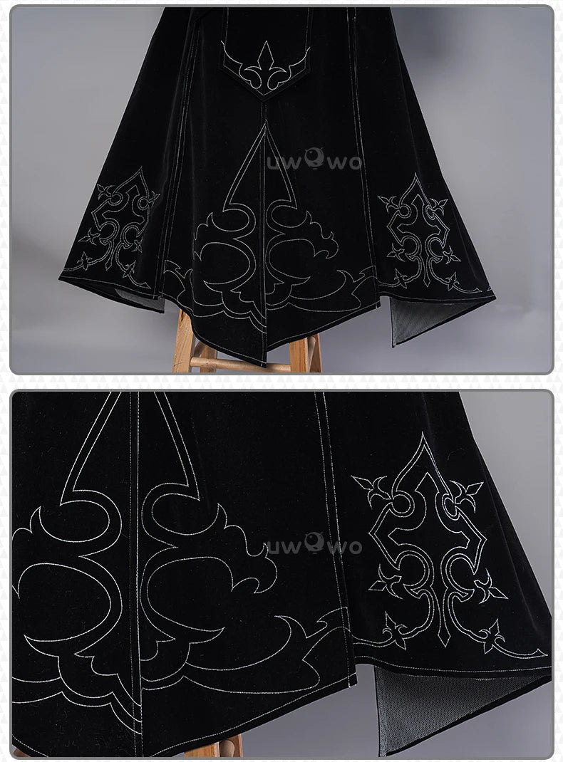 UWOWO 2B Cosplay Costume Dress - Synthetic Game Character Outfit for Adults