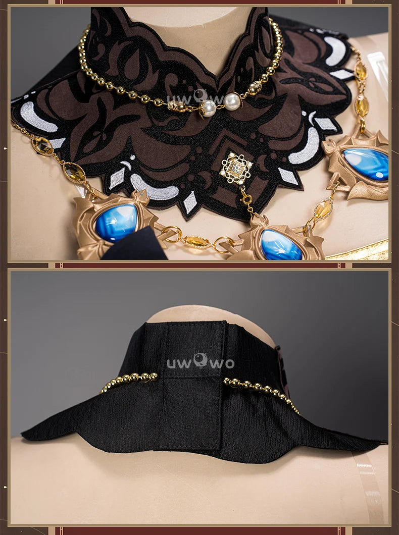 IN STOCK UWOWO Navia Cosplay Genshin Impact Navia Cosplay Costume Fontaine Rococo Style Dress Cosplay Halloween Costume