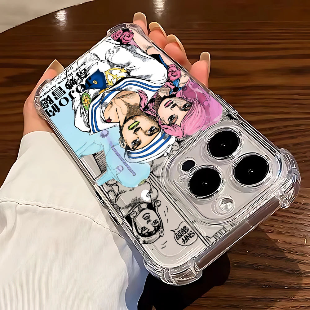 Black Anime JoJo's Bizarre Adventure Phone Case For Samsung A56 A26 A33 A54 A52 A51 A13 A73 A55 A53 A36 A35 A34 A32 A25 A24 A23