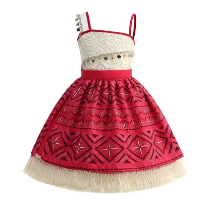 Disney Moana Costume Dress for Girls, Satin Mesh Ocean Adventure Cosplay