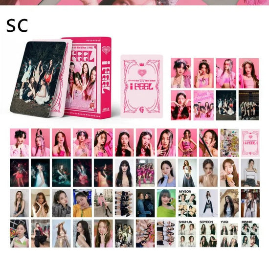 KPOP 55cards/set (G) I-DLE Album Card I FEEL Album GIDLE Ye Shuhua MINNIE Printed Photo Card LOMO Card Gift For Girls Collection SS69