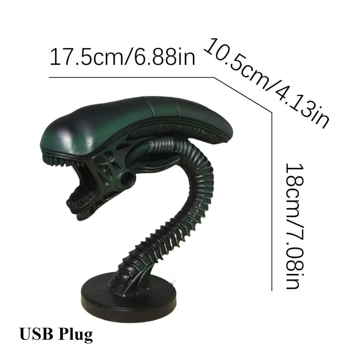 ZHUANGHUANC Alien Resin LED Lamp Stand Novelty Extraterrestrial Decor