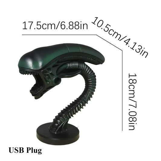 ZHUANGHUANC Alien Resin LED Lamp Stand Novelty Extraterrestrial Decor