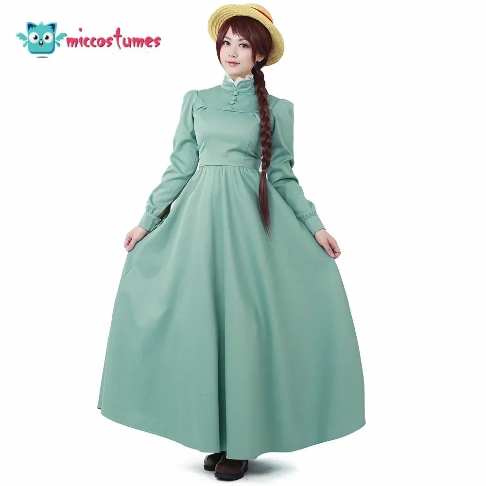 Miccostumes Women's Dress Sophie dress Cosplay Women Halloween Costume Long Dress SS69 32.69 green / Wig Only / Anime|CHINA