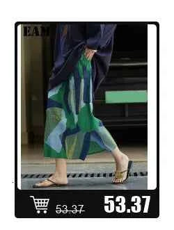 [EAM] Both Side Wear Big Size Knitting Sweater Turtleneck Long Sleeve Women Pullovers New Fashion Autumn Winter 2025 1DE3629