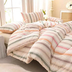 Winter Bedding Thick Quilt Blanket Thickened Warm Flannel Fleece Comforter for Cold Nights Set Bed Duvets Quilts the Blankets