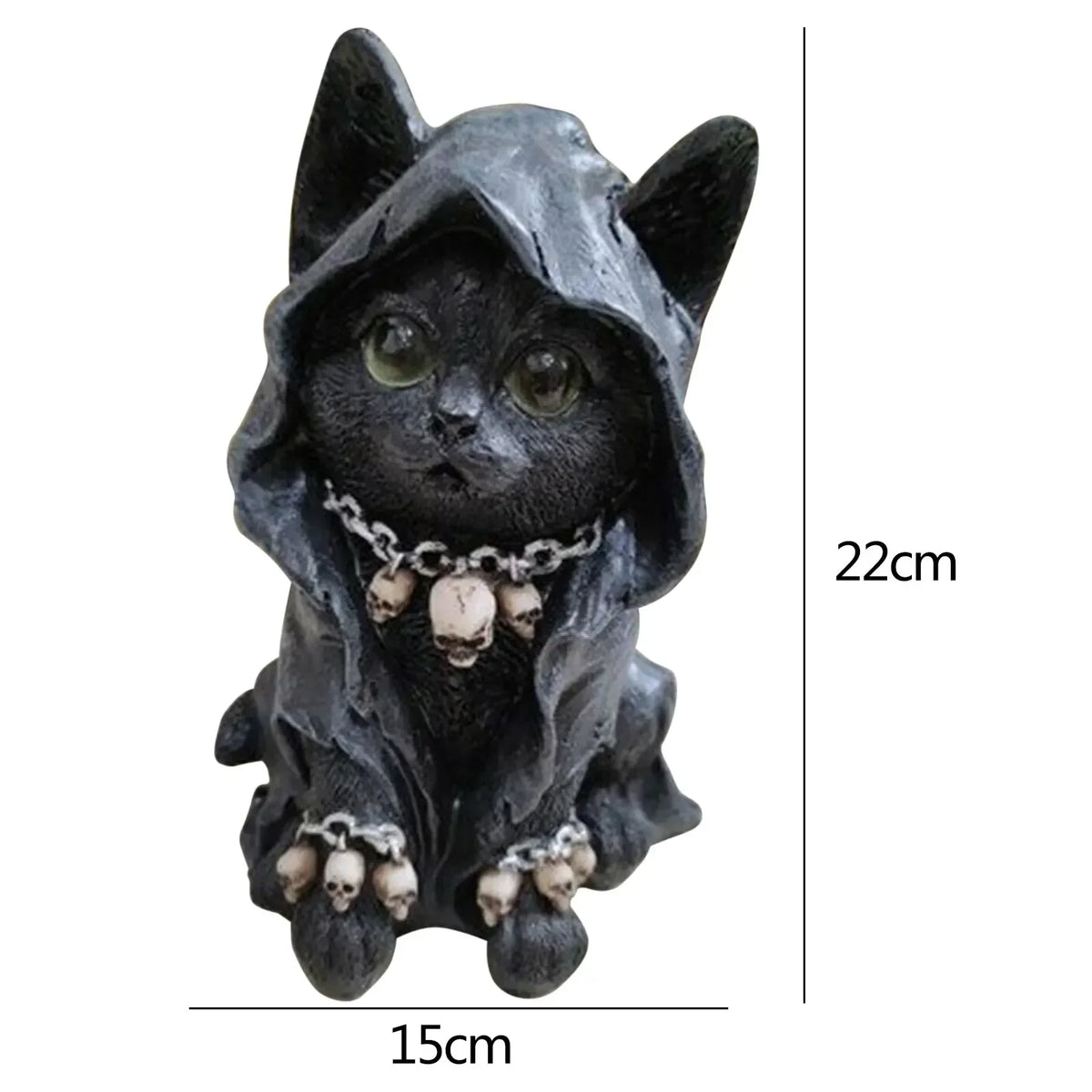 Gothic Cat Witch Decorated Garden Halloween Figurine  Decoration Accessories Decorations for Home Desk  Decor Modern