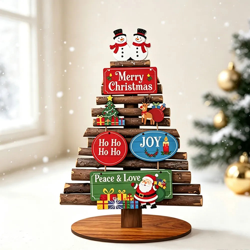 Runt 1pc Mini Wooden Christmas Tree,Merry Christmas Decor for Home,Xmas Gifts ,Navidad 2026 ,New Year Table Decor