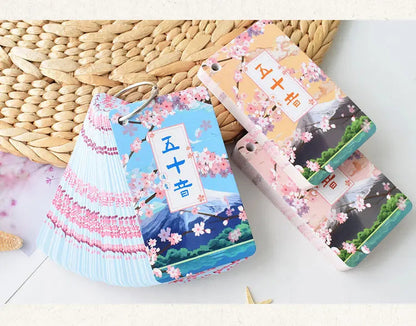 Japanese Language Hiragana Katakana Syllabary Gojūon Learning Card Book Pocket Flash Education Teaching Toys SS69