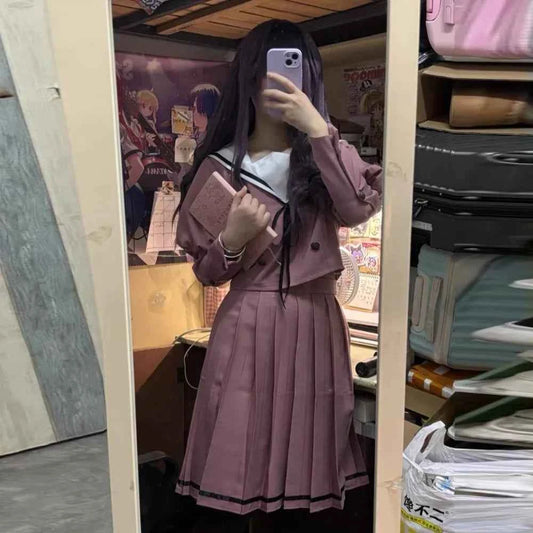 Anime The Fragrant Flower Blooms with Dignity Waguri Kaoruko Cosplay Costume School Uniform Wig Woman Sailor Uniform JK Suit