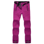 Women's Winter Thick Fleece Warm Pants Outdoor Softshell Sport Long Trousers Hiking Trekking Ski Waterproof Pants Plus Size 3XL