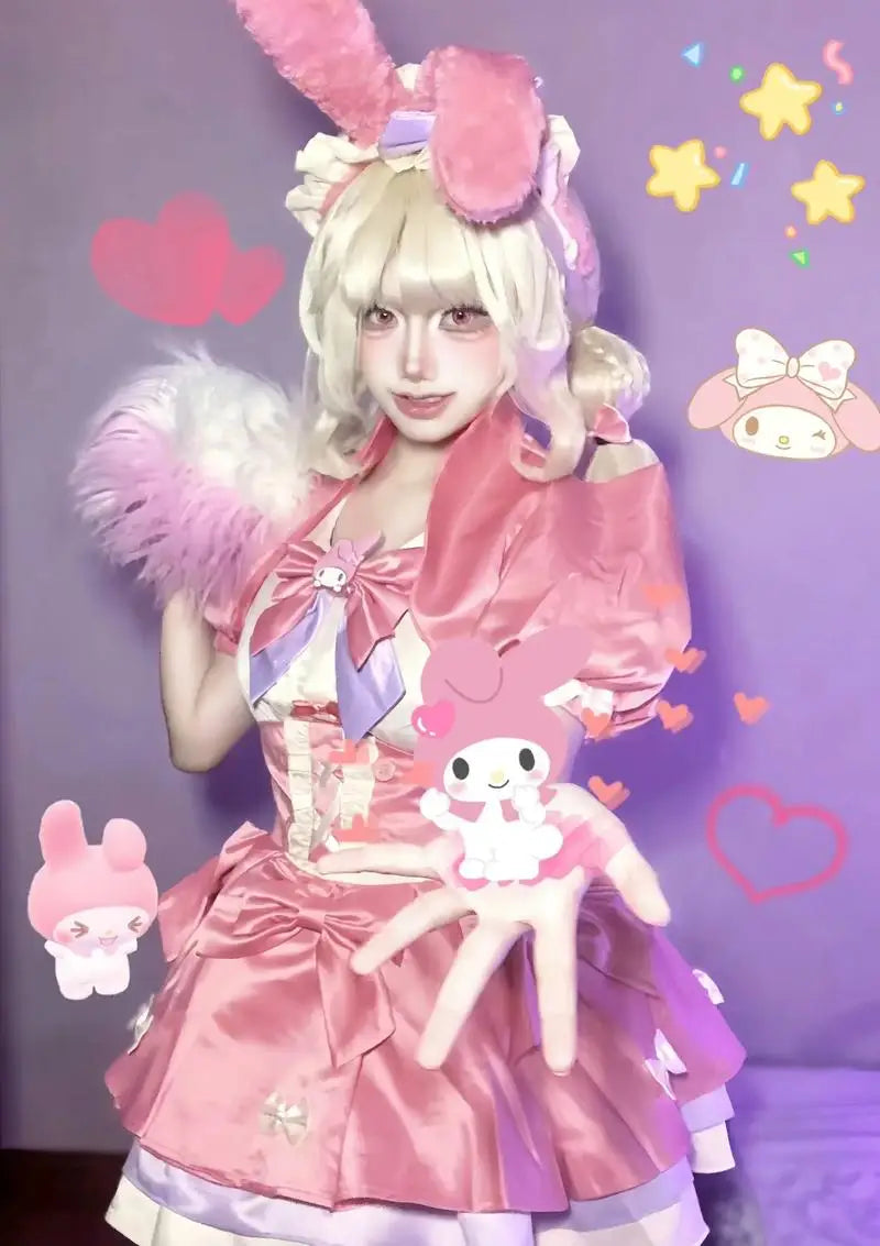 Lily Barrier Identity V Cheerleader Costume Pink Women's Uniform
