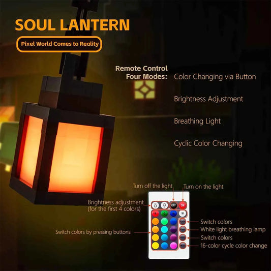 Pixel Design Led Night Light Type-C Rechargeable Remote Control Rgb Game Room Lights Multicolor Cartoon Style Lantern Wall Lamp