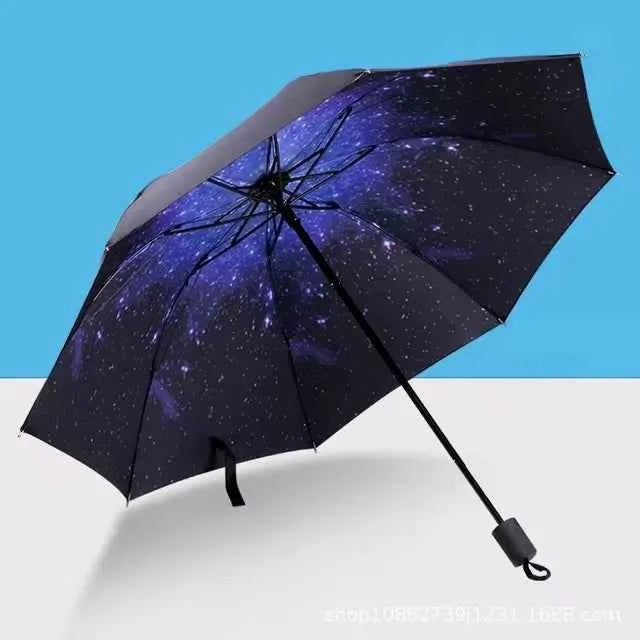 Beautiful Flower Painting Inside Men And Women Umbrella Sun And Rain Anti-uv Umbrellas Ladies Parasol Folding Paraguas For Gifts