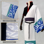 HOLOUN Gintama Anime Sakata Gintoki Cosplay Costume Wig Kimono Top Pants Cos Convention Halloween Christmas Gift SS69