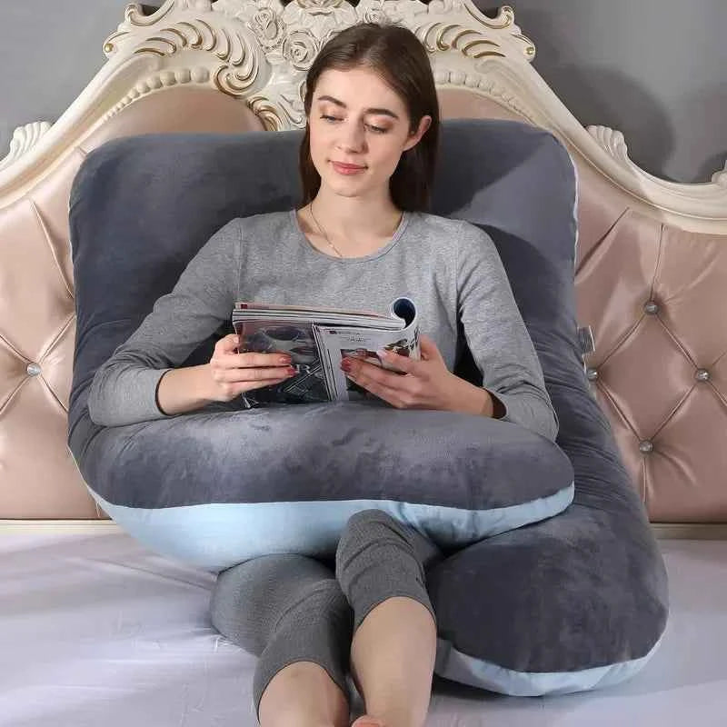 Soft Fleece Pregnant Pillow Gravida U Type Lumbar Pillow Multi Function Side Protect Cushion for Pregnancy Women Dropshipping