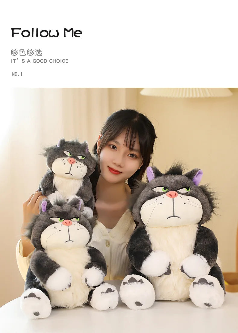 15-35cm Kawaii Cinderella Lucifer Cat Plush Toys Soft Anime Cartoon Princess Kids Stuffed Animals Doll Children's Birthday Gifts SS69