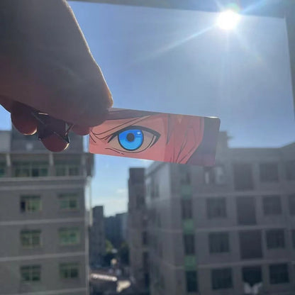 Naruto Keychain Acrylic Sunlight Uchiha Itachi Shining Eyes Rectangular Double Sided Pattern New Backpack Pendant Christmas Gift SS69 5.69 10