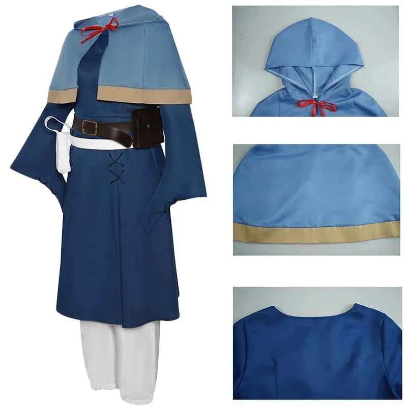 Marcille Cosplay Costume Anime Delicious Dungeon Full Set Women's Halloween Carnival Outfit for Comic Con