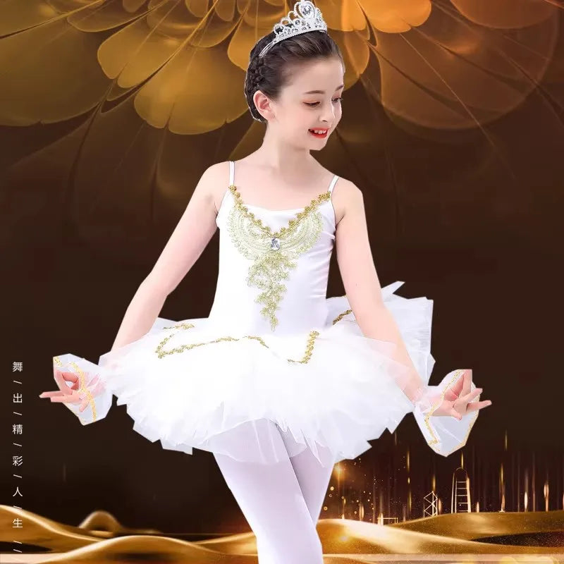 SS69 Girls Ballet Tutu Leotard Princess Performance Dance Dress Polyester