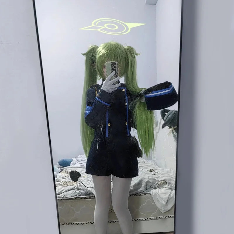 Game Blue Archive Tachibana Nozomi Cosplay Costume Wig Shoes Hikari Cosplay Highlander Railroad Academy Role Play Uniform Prop SS69