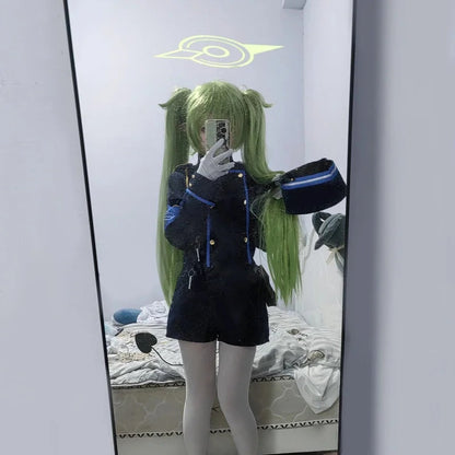 Game Blue Archive Tachibana Nozomi Cosplay Costume Wig Shoes Hikari Cosplay Highlander Railroad Academy Role Play Uniform Prop SS69