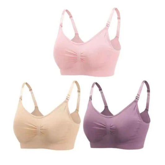 3pcs/Set High Quality Maternity Nursing Bras Cotton Breastfeeding Pregnant Underwear Seamless Large Size Breathable Bra Push Up