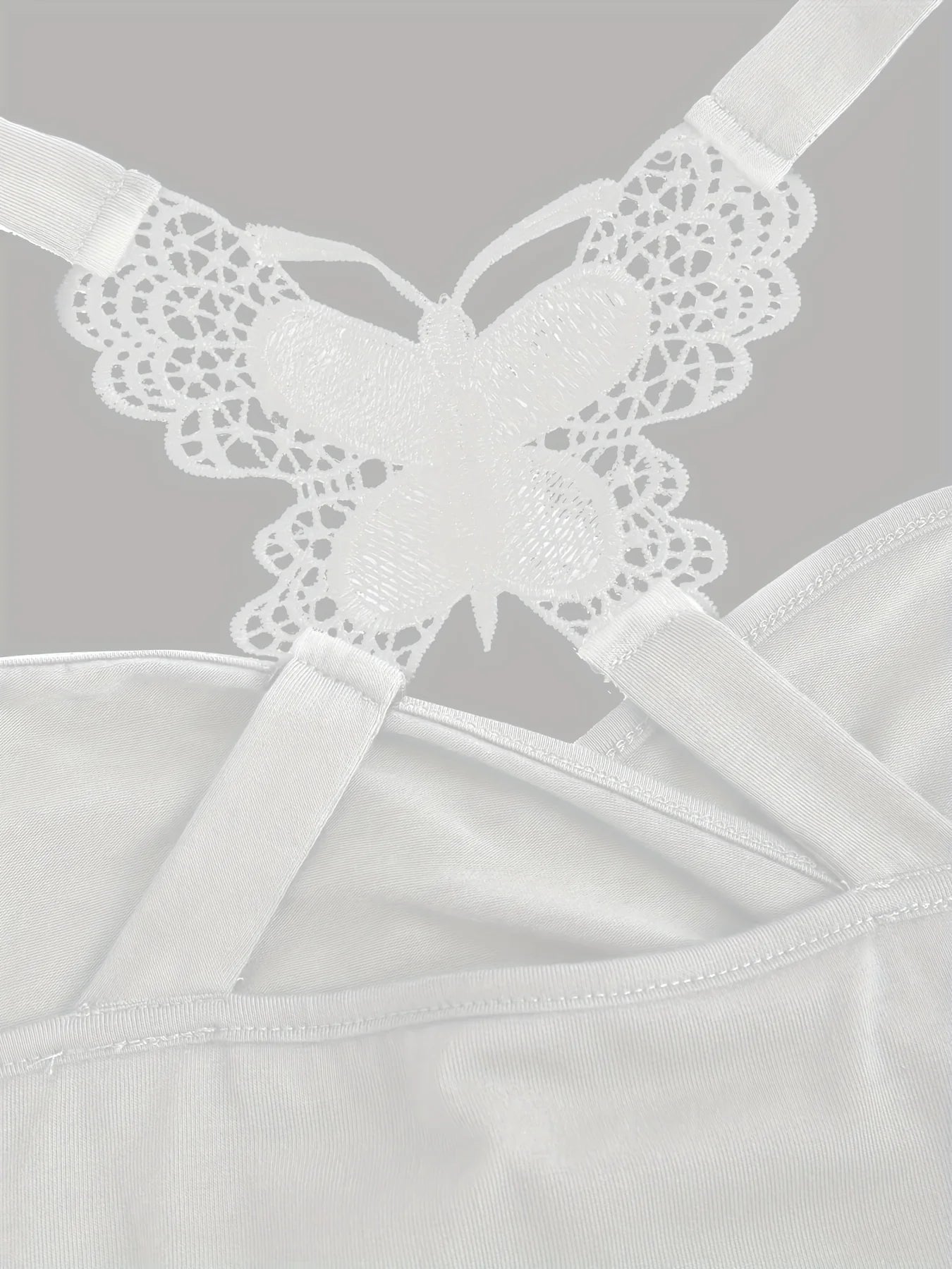 New European and American women's pleated suspenders butterfly lace cross vest in spring and summer of 2024 SS69