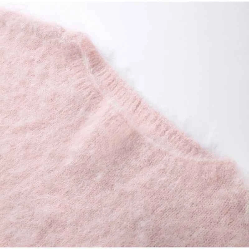 Warm Printed High Collar Knit Cardigans Women Contrast Jacquard Zipper Full Sleeve Pocket Sweater 2026 Spring Lady Chic Knitwear